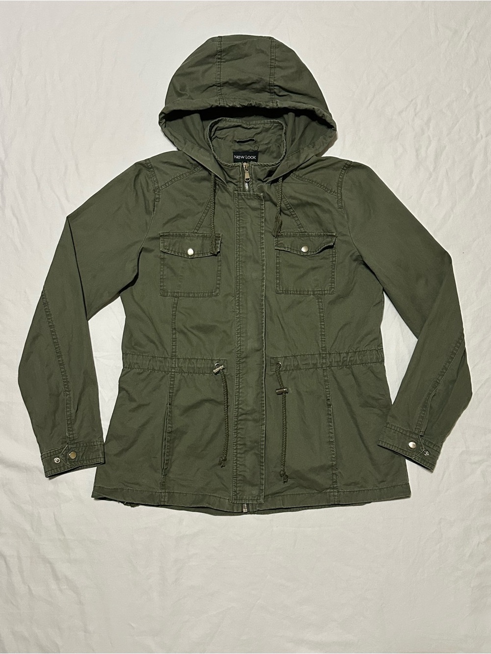 New Look Olive Green Hooded Utility Jacket